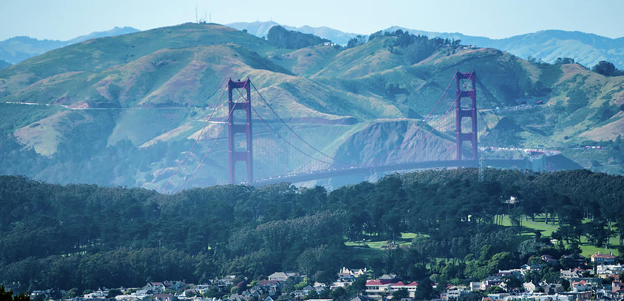 Golden Gate Bridge View From Twin Peaks San Francisco Photograph by Alex Grichenko
