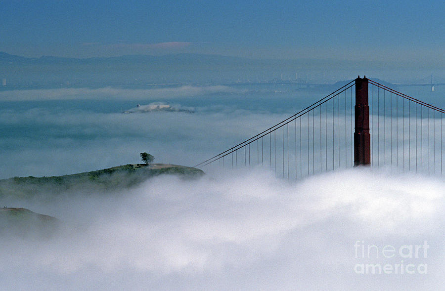 Golden Gate Bridge with Fog Photograph by Jim Corwin