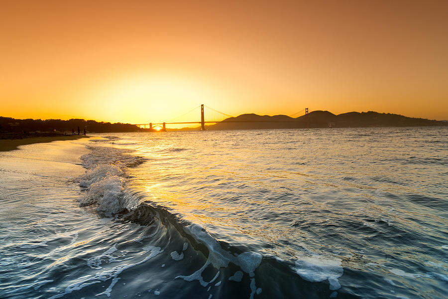 San Francisco Photograph - Golden Gate Curl by Sean Davey