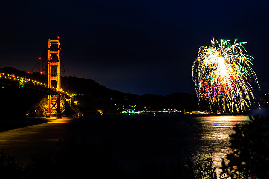 Golden Gate Fireworks Photograph