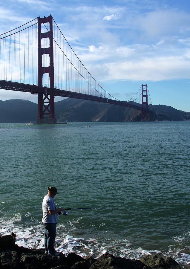 Golden Gate Fisherman Photograph by Aidan Moran