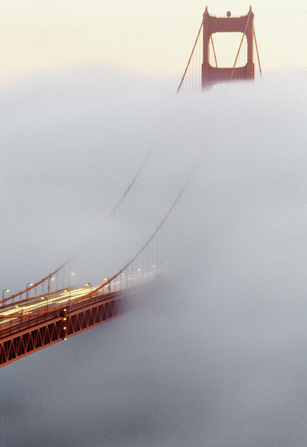 Golden Gate Bridge Photograph - Golden Gate Fog by Hans Mauli