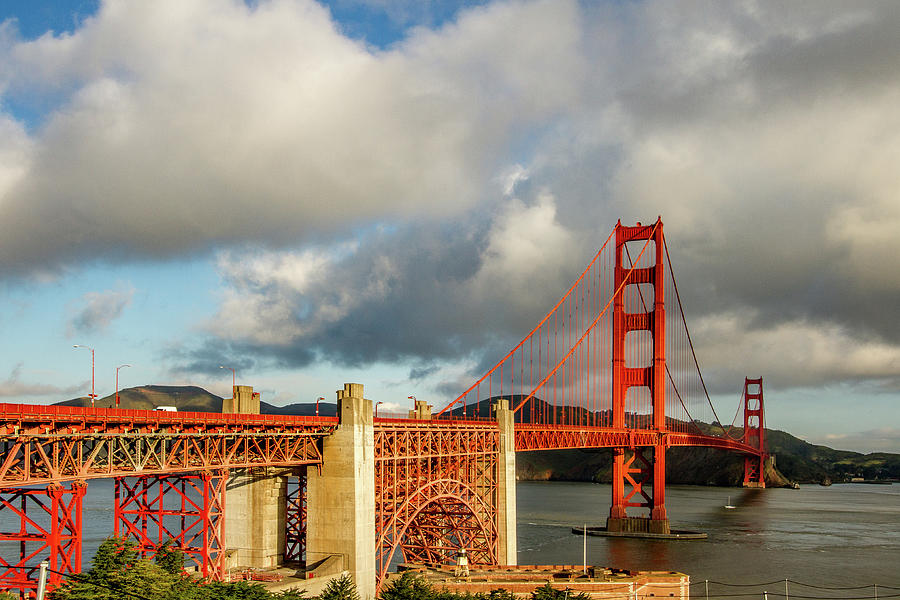 Golden Gate Bridge Photograph - Golden Gate From Above Ft. Point by Bill Gallagher