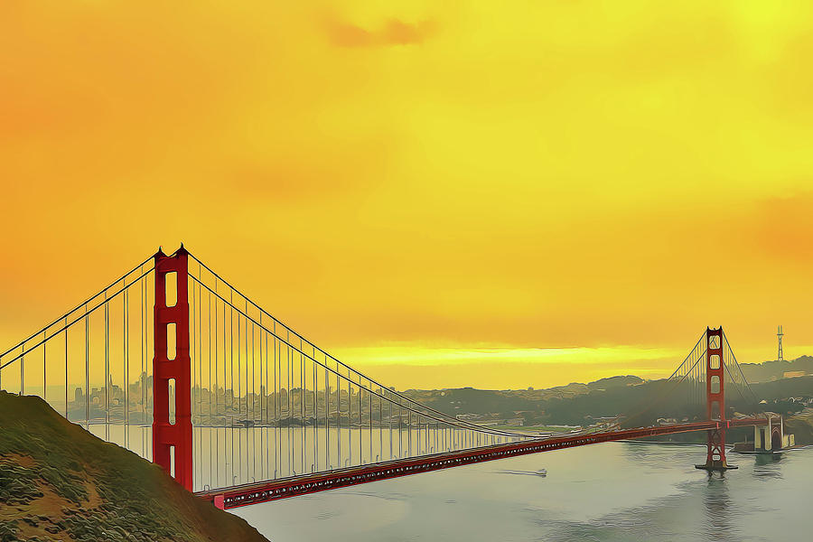 Golden Gate Painting by Harry Warrick