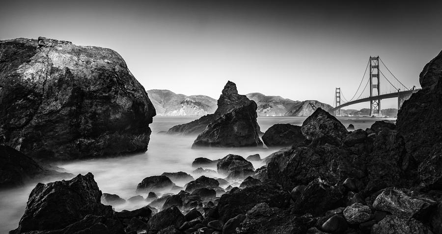 Golden Gate in Black and White Photograph by Chris Cousins