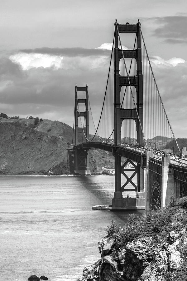 Golden Gate in Black and White Photograph by Cliff Wassmann