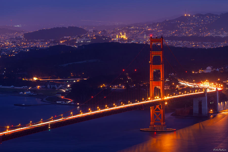 Golden Gate in Golden Hours 2 Photograph by Alexander Fedin