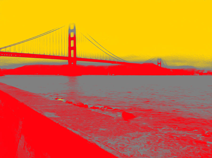Golden Gate In Red Photograph