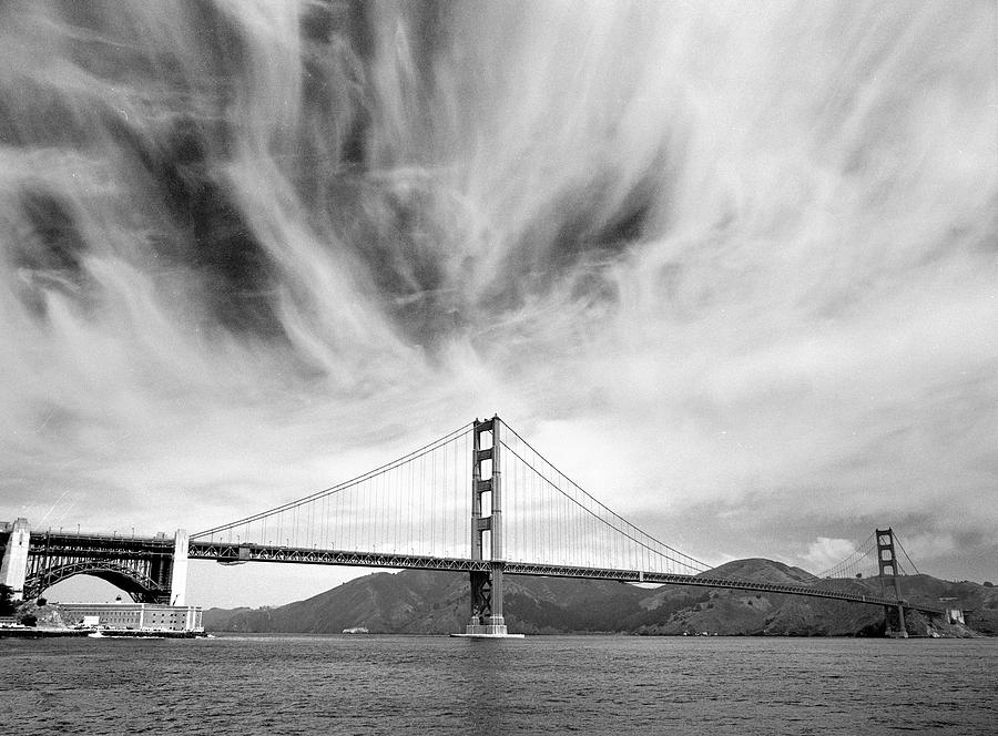 Golden Gate Bridge Photograph - Golden Gate Sky by Hans Mauli