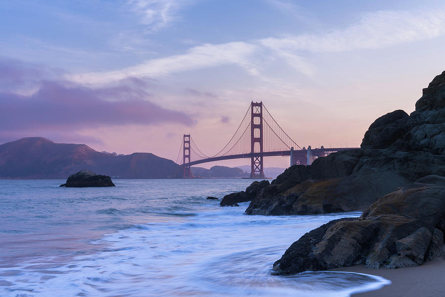 Golden Gate Sunrise Photograph by Diego Garcia