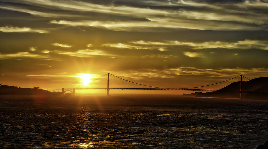 Golden Gate Sunset Photograph by Chris Cousins