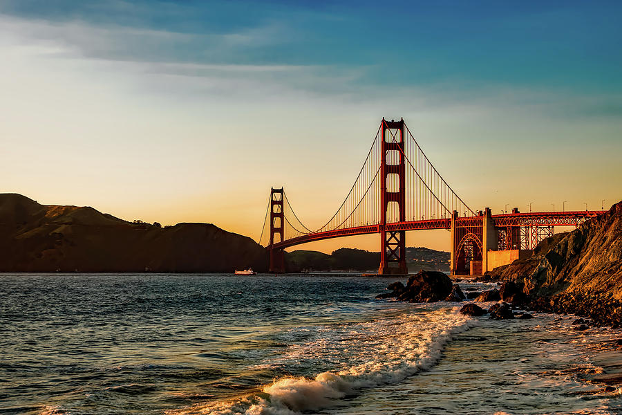 Golden Gate Sunset Photograph by Mountain Dreams - Fine Art America