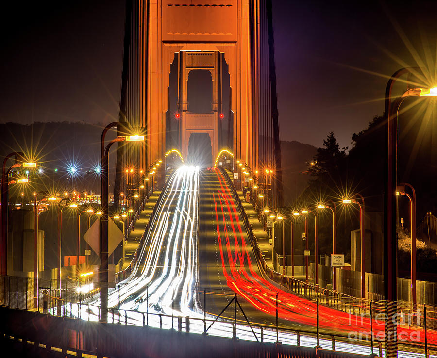 Golden Gate Traffic Photograph by Michael Tidwell