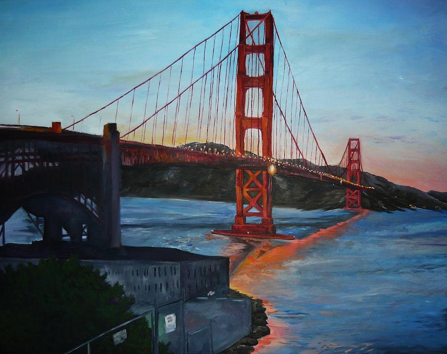 Golden Gate Painting by Travis Day