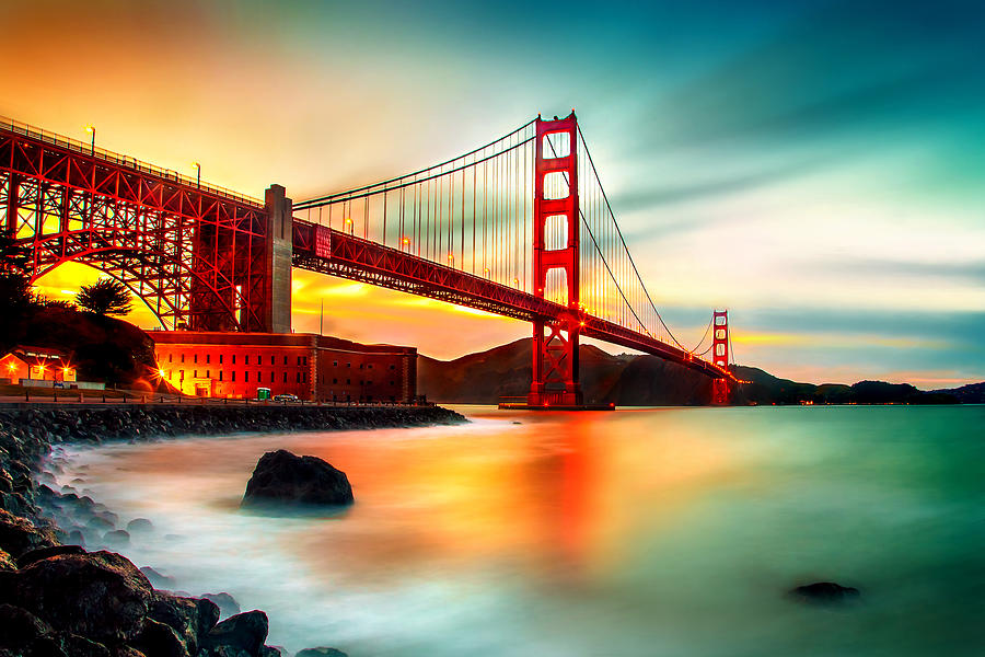Golden Gate Bridge Photograph - Golden Gateway by Az Jackson
