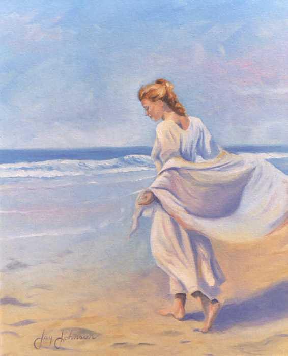 Beach Painting - Golden Girls by Jay Johnson Beach Painting - Golden Girls by Jay Johnson