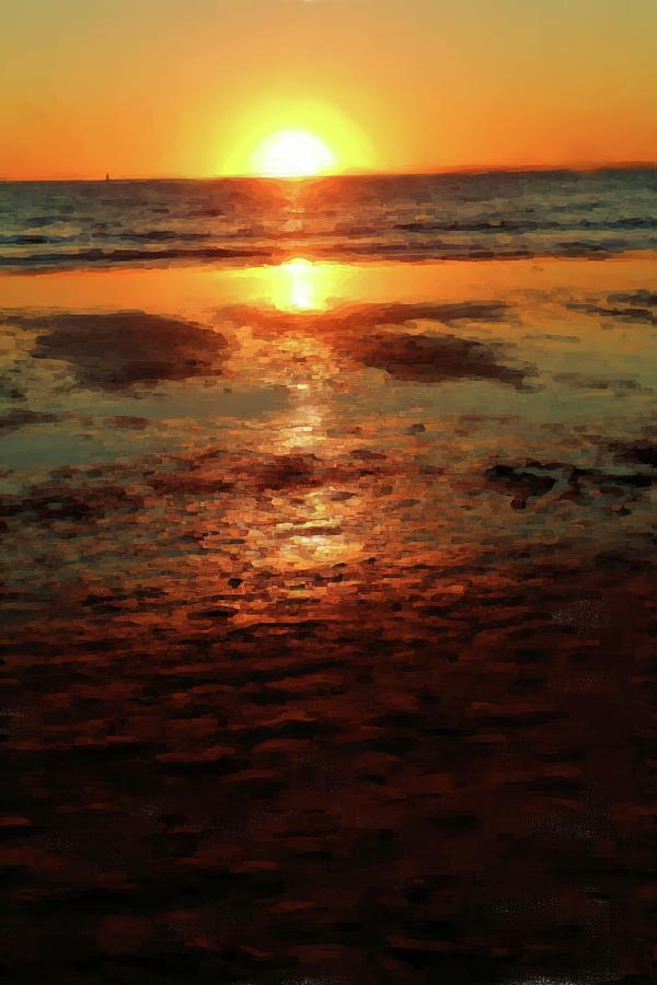 Sunset Mixed Media - Golden Glow by John Loyd Rushing