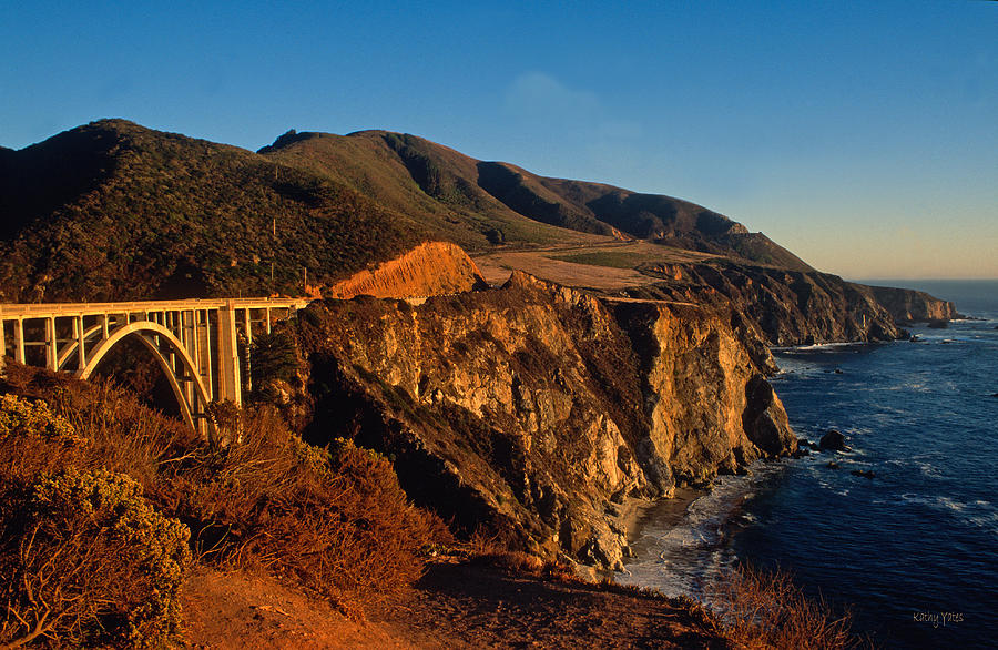 Golden Glow on Big Sur 2 Photograph by Kathy Yates
