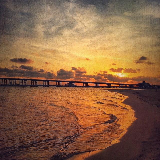 Sunset Photograph - Golden Glow #sunset #coastalbeauty by Joan McCool