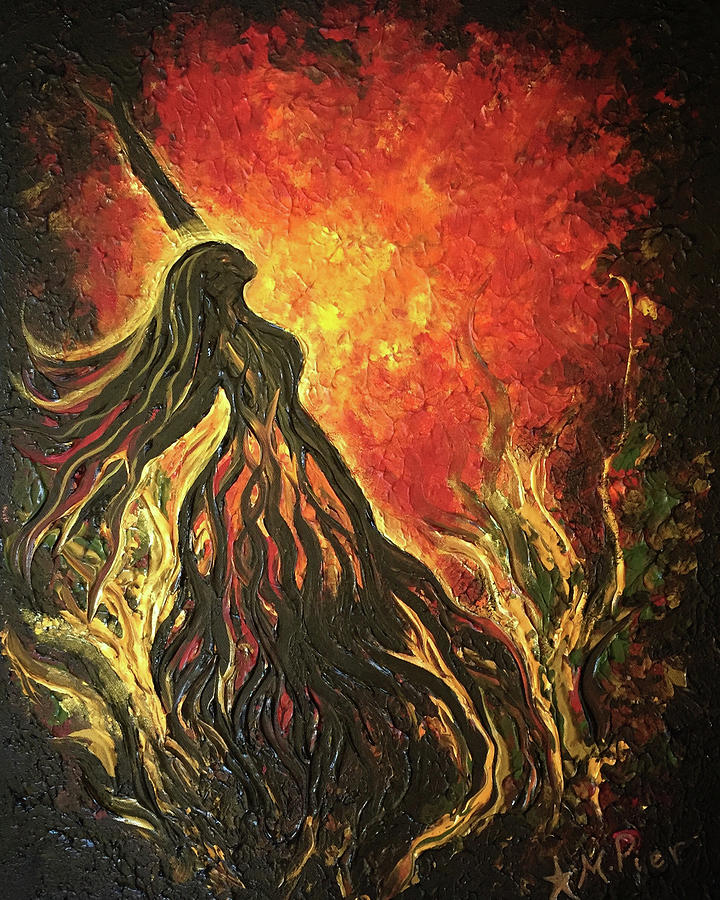 Golden Goddess Painting by Michelle Pier