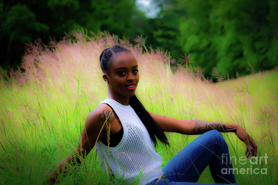 Golden Grass and Blue Jeans Photograph by JB Thomas