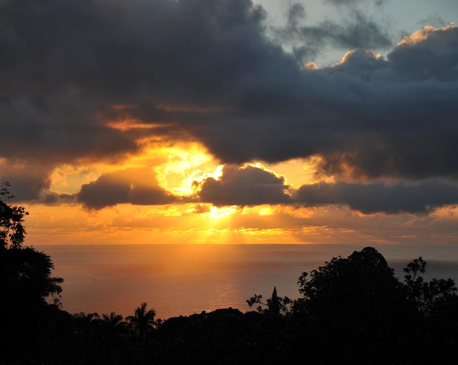 Golden Hawaiian Sunrise Photograph by Heidi Fickinger