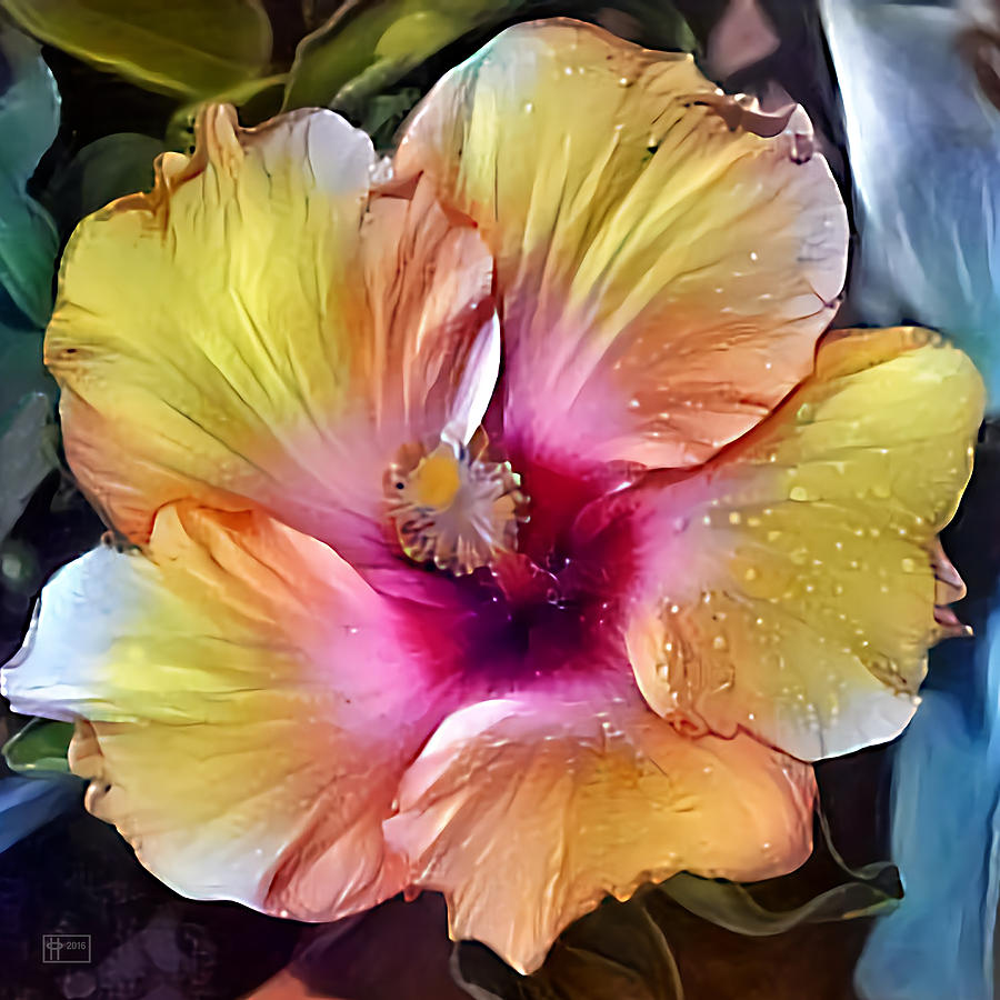 Golden Hibiscus Digital Art by Jim Pavelle