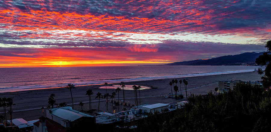 Golden Horizon At Sunset - Panorama Photograph by Gene Parks