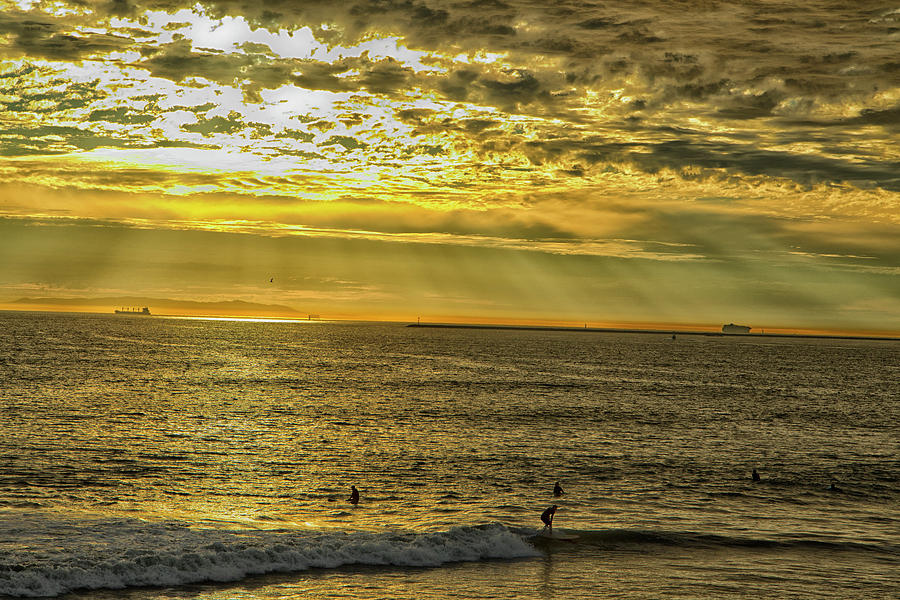 Golden Hour at Seal Beach Photograph by Tom Kelly