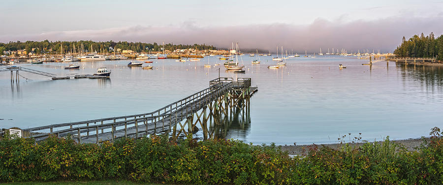 Golden Hour Harbor Panorama Photograph by Angelo Marcialis