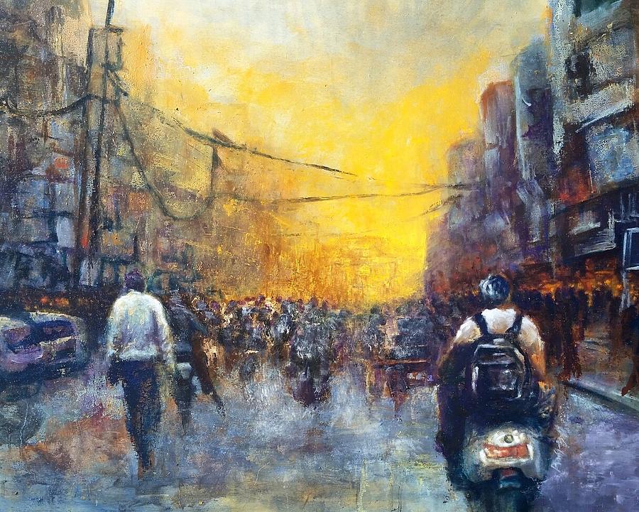 Golden hour Painting by Art of Raman