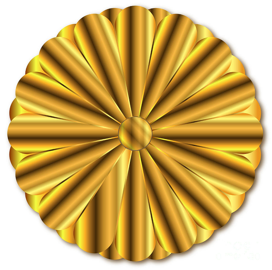 Golden Imperial Seal Of Japan Digital Art By Bigalbaloo Stock Fine ...