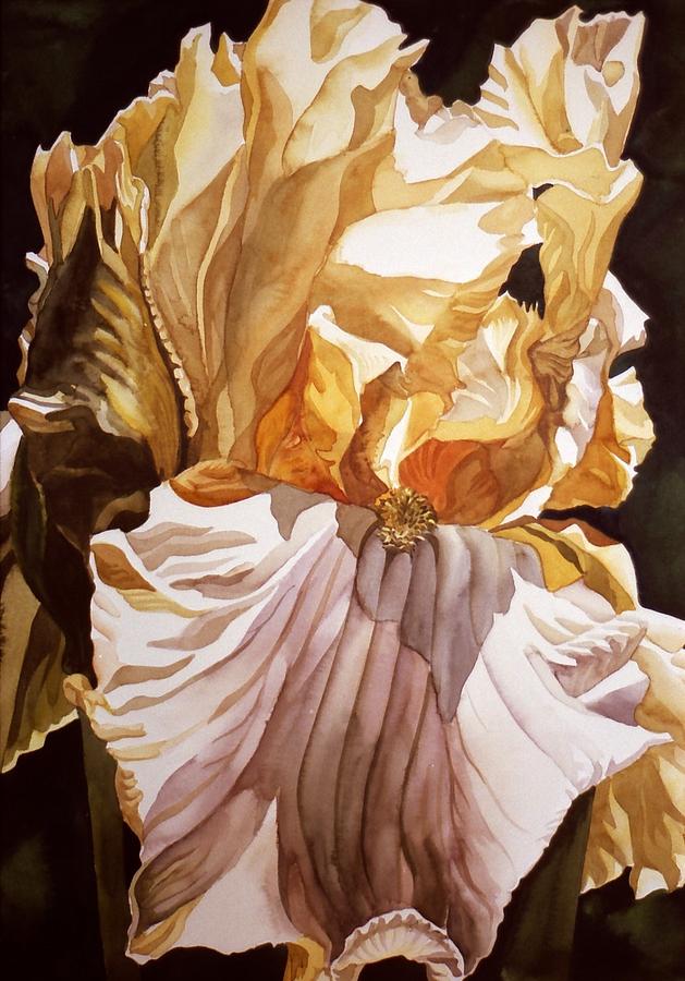 Golden Iris Painting by Alfred Ng