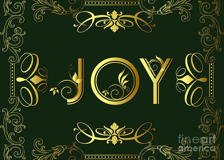 Christmas Digital Art - Golden Joy by JH Designs