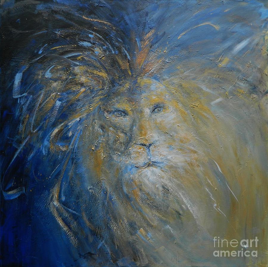 Aslan, Golden King Painting by Dan Campbell