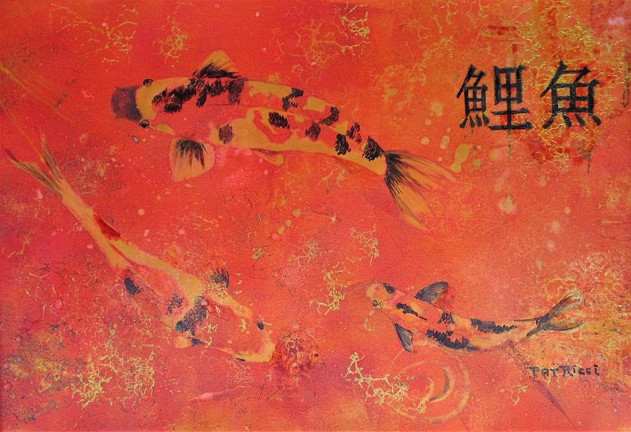Golden KOI Painting by Patricia Ricci
