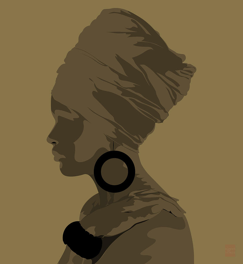 Golden Lady Digital Art by Scheme Of Things Graphics