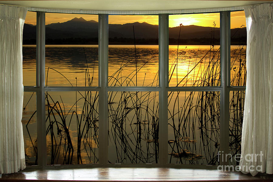 Golden Lake bay Picture Window View Photograph by James BO Insogna