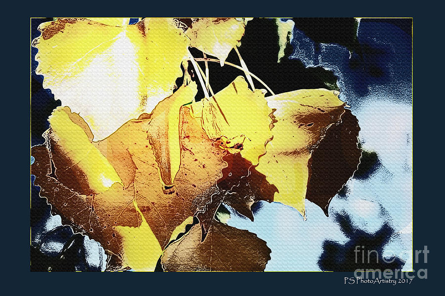 Golden Leaves Digital Art by Deb Nakano