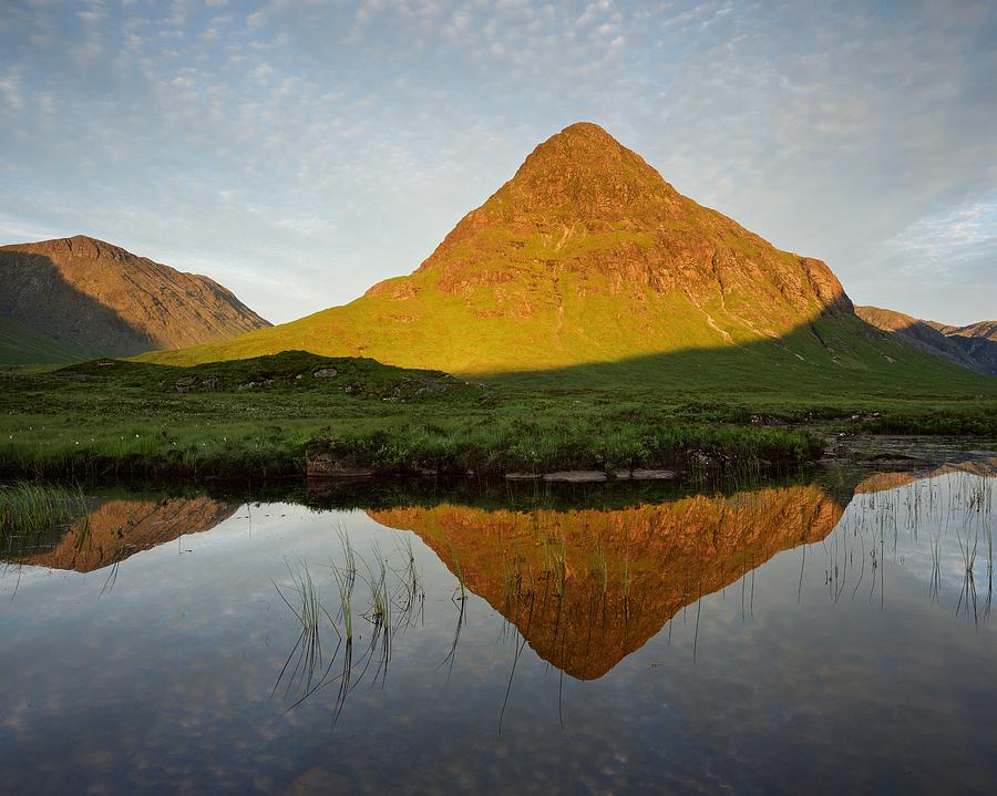 Golden light at Buachaille Etive Beag Photograph by Stephen Taylor