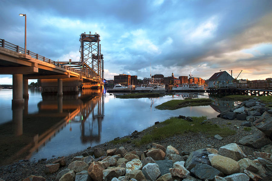 Gold Photograph - Golden Light in Portsmouth by Eric Gendron Gold Photograph - Golden Light in Portsmouth by Eric Gendron