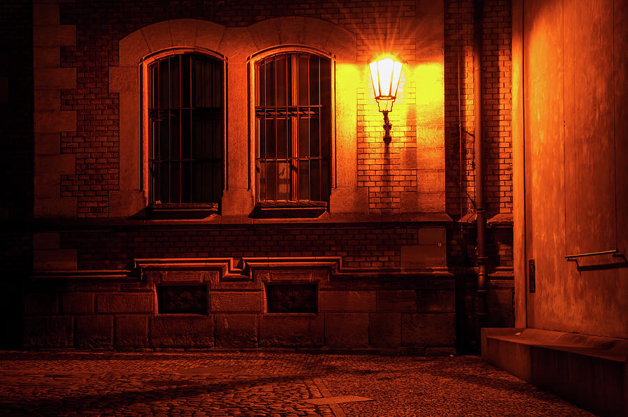 Golden Light of Night Street Photograph by Jenny Rainbow