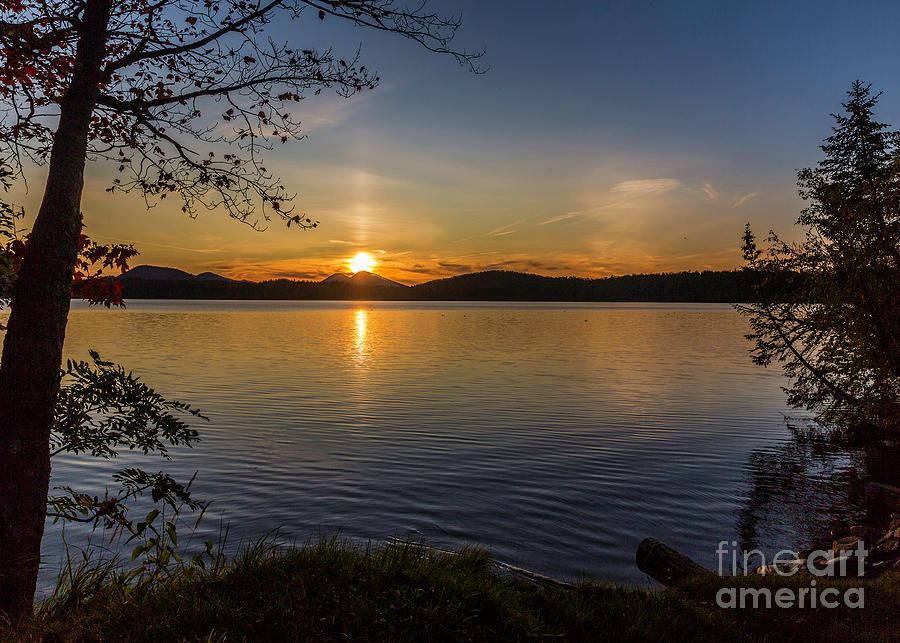 Golden Light on Meachum Lake Photograph by Karen Jorstad