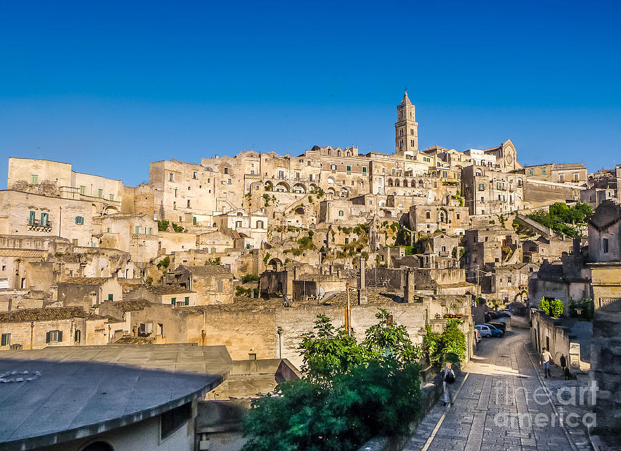 Golden lights in ancient Matera Photograph by JR Photography