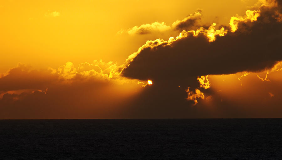 Golden Linings - Caribbean Sea Photograph by Darin Volpe