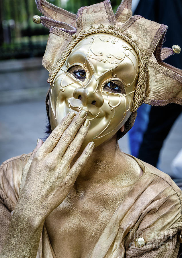 New Orleans Photograph - Golden Mime - Nola by Kathleen K Parker
