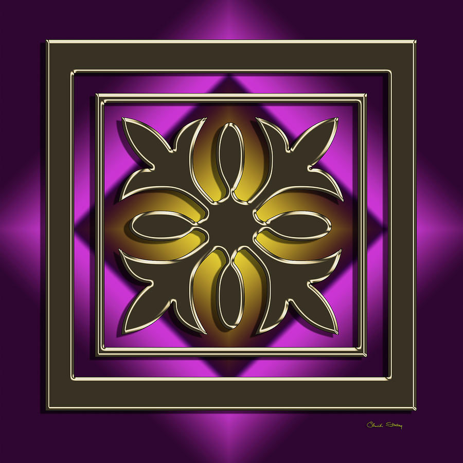 Golden Mocha on Purple Digital Art by Chuck Staley