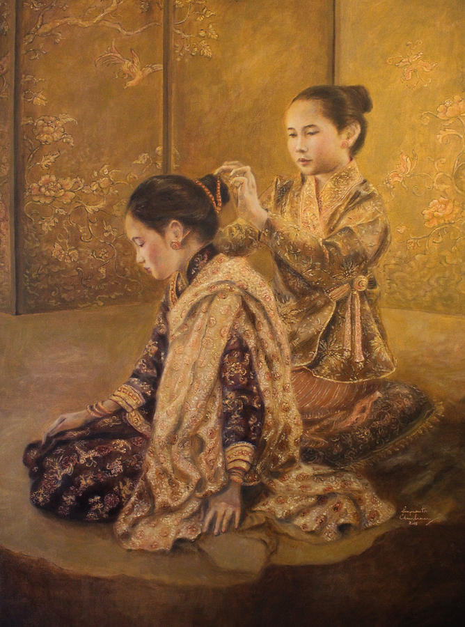 Golden Moment Painting by Sompaseuth Chounlamany