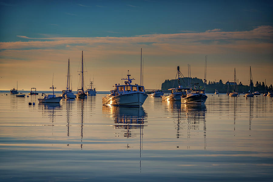 Boat Photograph - Golden Morning in Tenants Harbor by Rick Berk