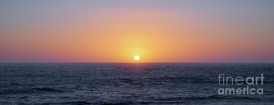 Golden Orb - Pacific Sunset  Photograph by Dean Birinyi